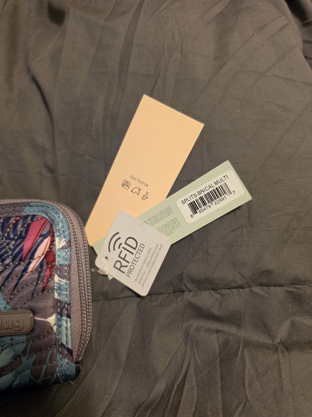 Lug Splits Compact Wallet In Botanical Multi - Picture 2 of 8